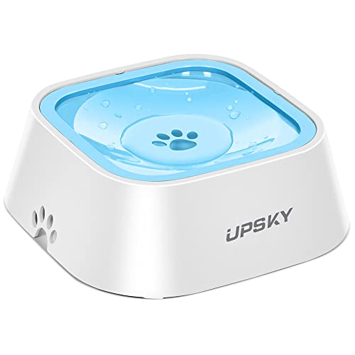 UPSKY No-Spill Pet Water Bowl, Slow Water Feeder, No-Slip Pet Water Dispenser 35oz Feeder Bowl
