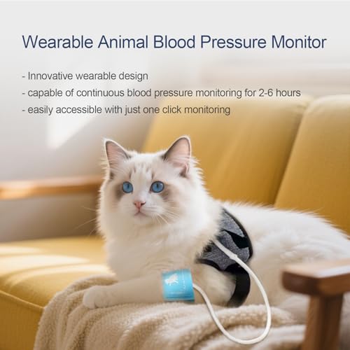 Wearable Pet Blood Pressure Monitor for Dogs and Cats