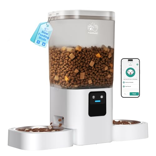 Frienhund Automatic Cat Feeder: Automatic Dog Feeder-7L Auto Cat Food Dispenser