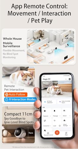 1080P Mobile Pet Camera Robot with Two-Way Audio