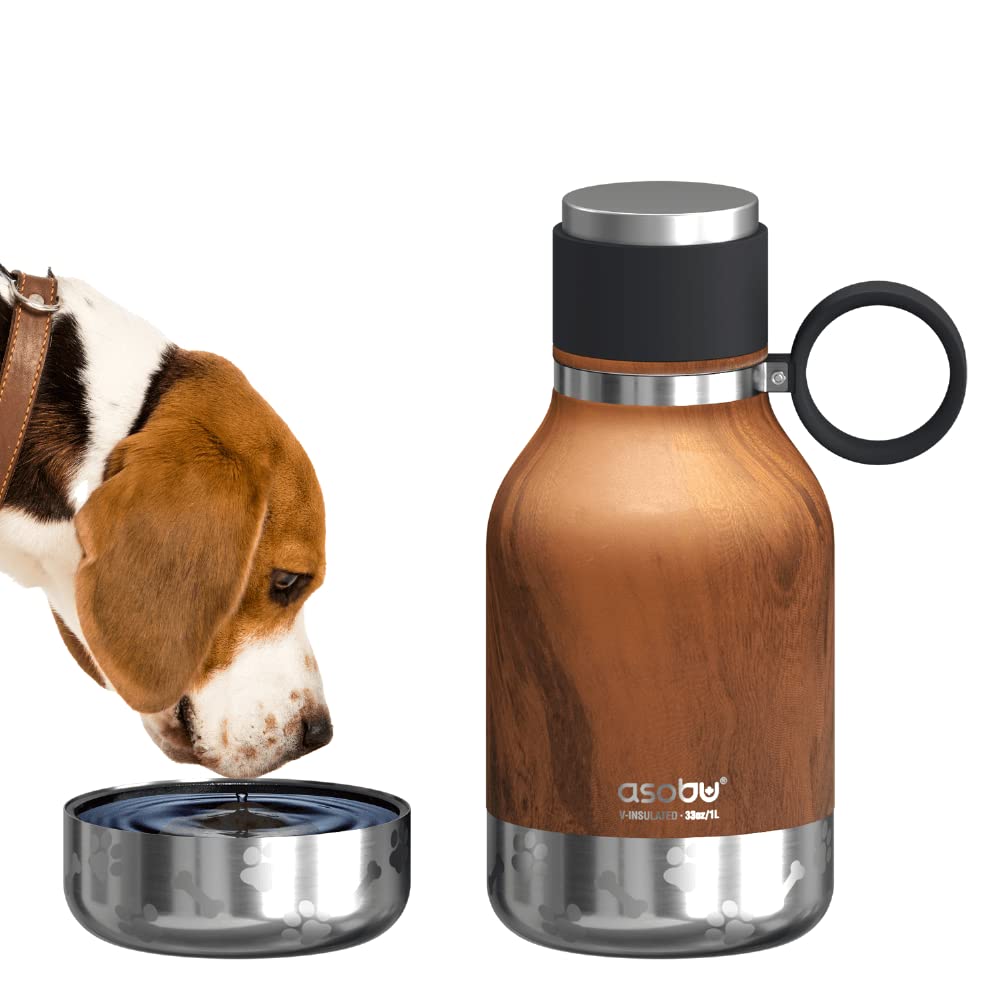 Asobu Buddy Insulated Dog Water Bottle with Storage Bowls