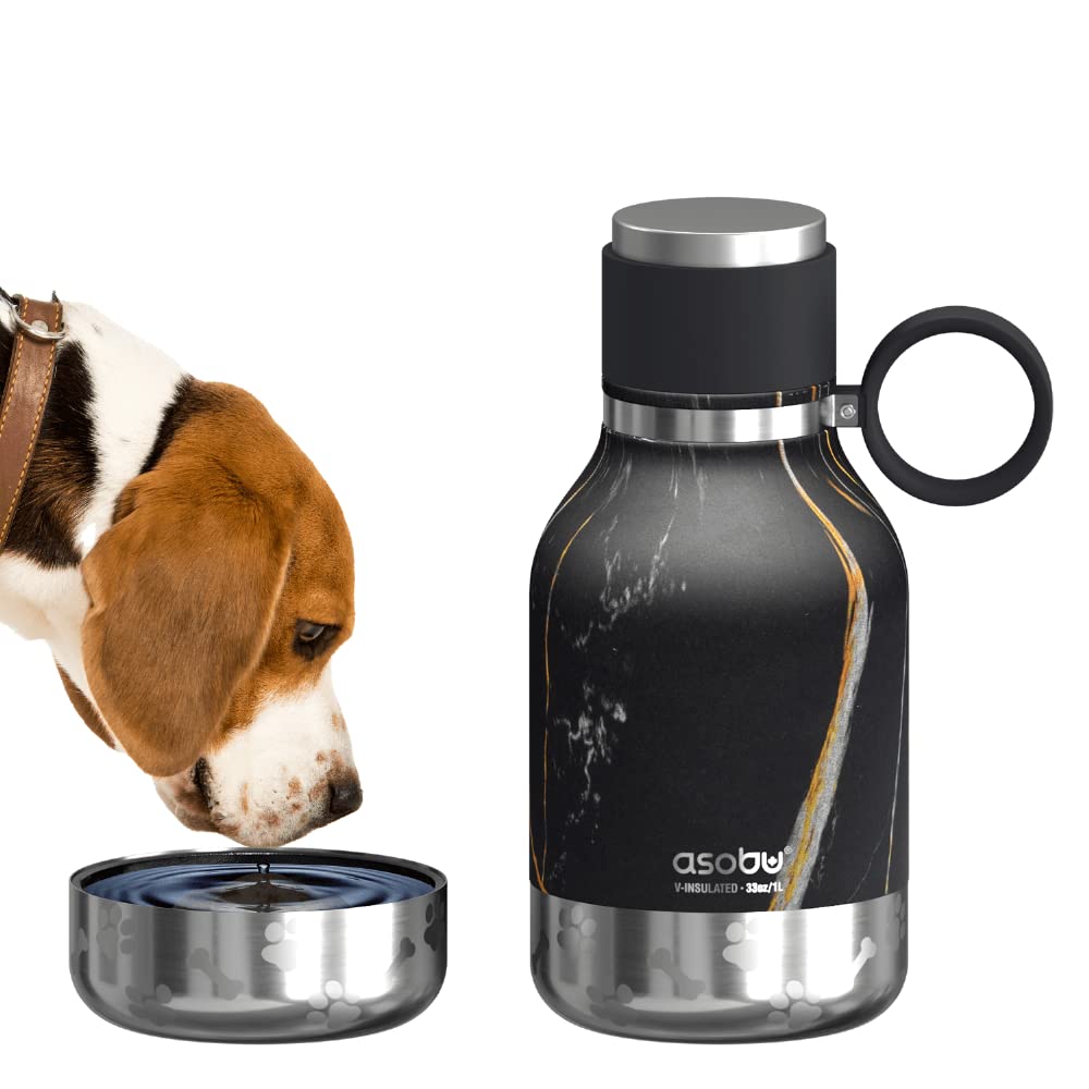 Asobu Buddy Insulated Dog Water Bottle with Storage Bowls