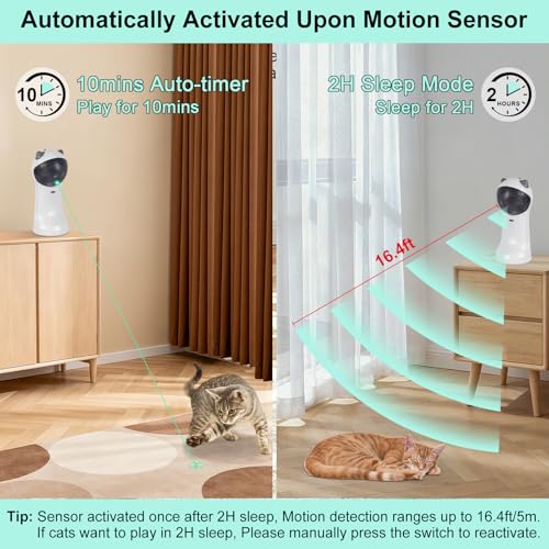 TBTeek Automatic Interactive Cat Toy for Indoor Cats