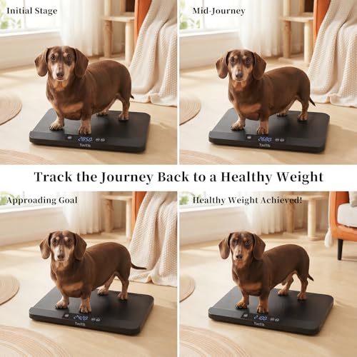 YauYik Digital Pet Scale with Non-Slip Mat and LED Display