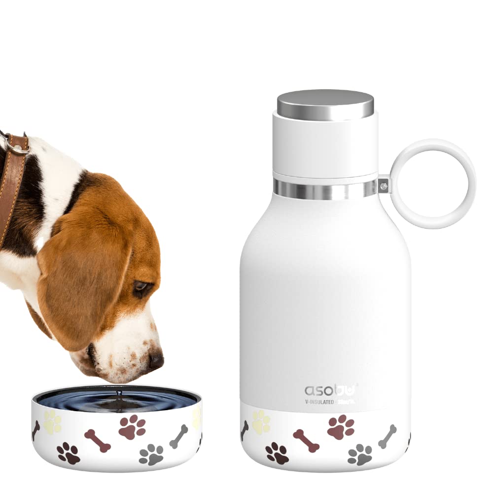Asobu Buddy Insulated Dog Water Bottle with Storage Bowls