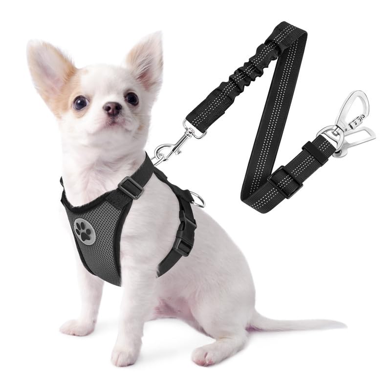 SlowTon Breathable Dog Car Harness and Seat Belt Tether