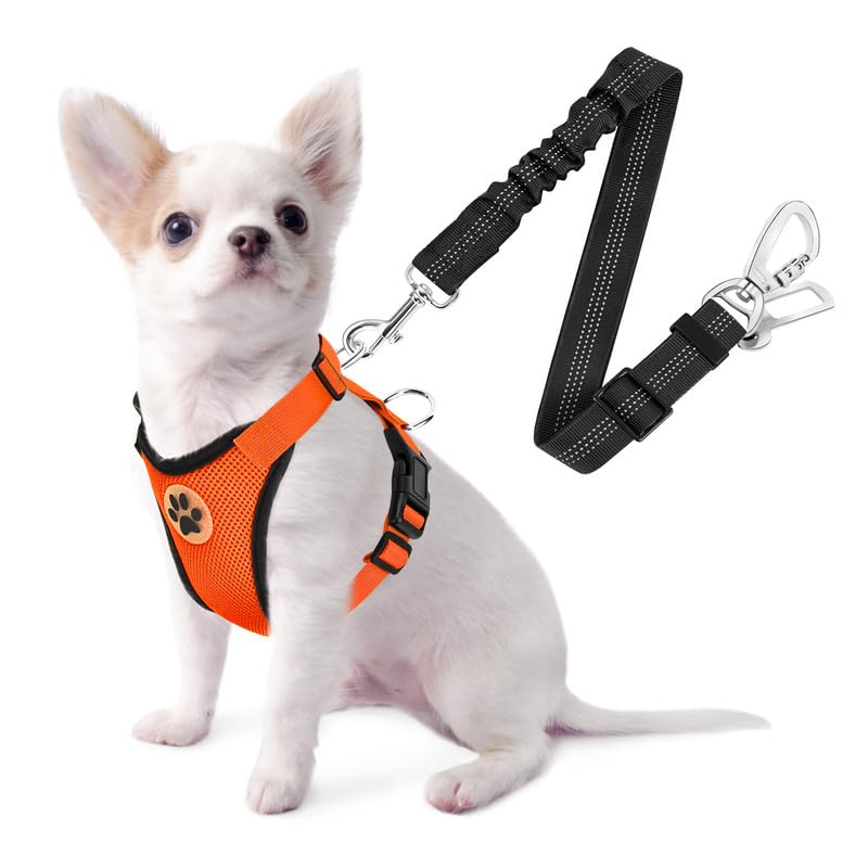 SlowTon Breathable Dog Car Harness and Seat Belt Tether