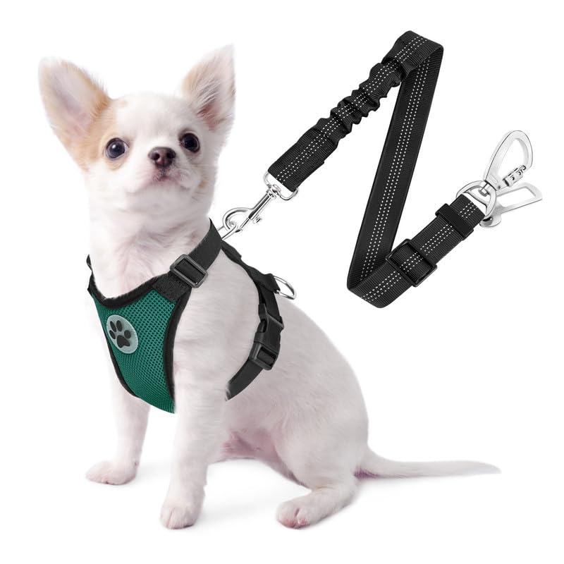 SlowTon Breathable Dog Car Harness and Seat Belt Tether