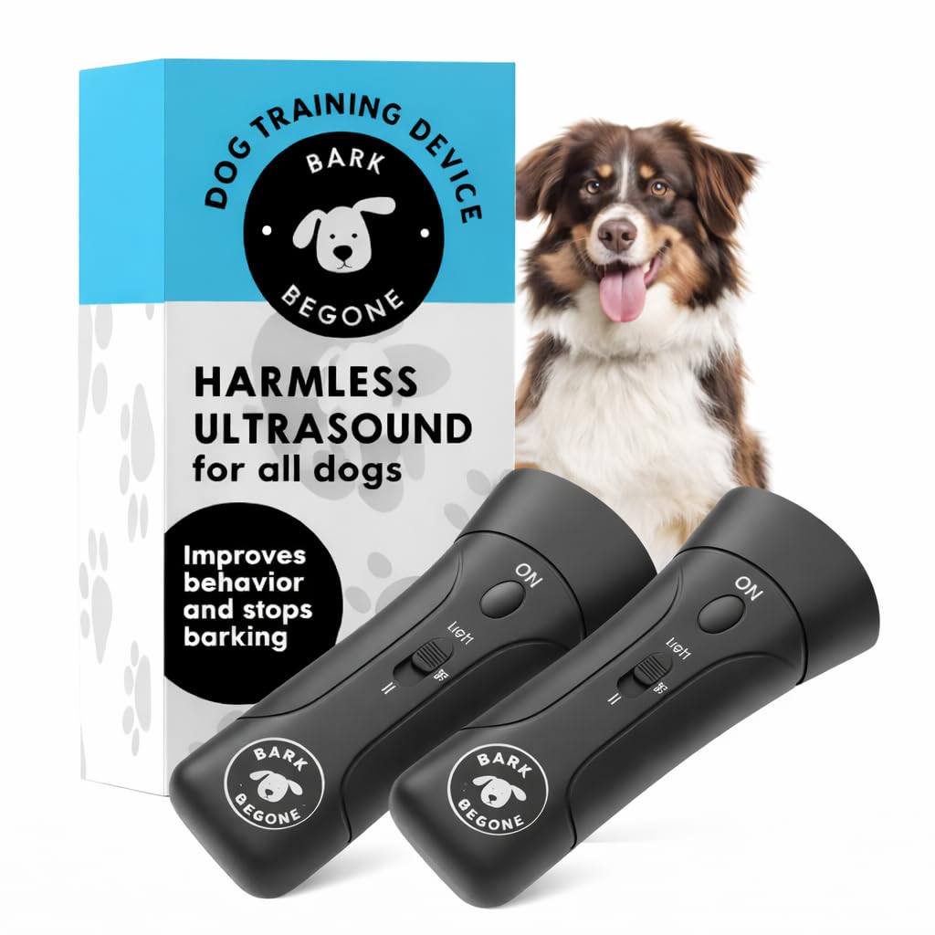 Bark Begone Ultrasonic Dog Bark Deterrent & Behavior Corrector - Stop Barking, Jumping, Aggression Without Yelling