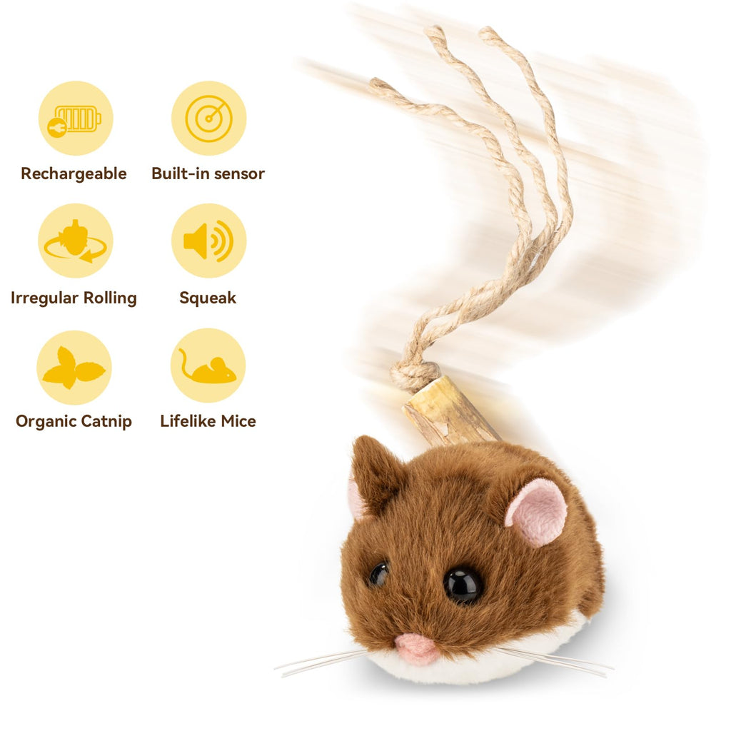 Migipaws MigiMouse 360° Rolling Interactive Cat Toy