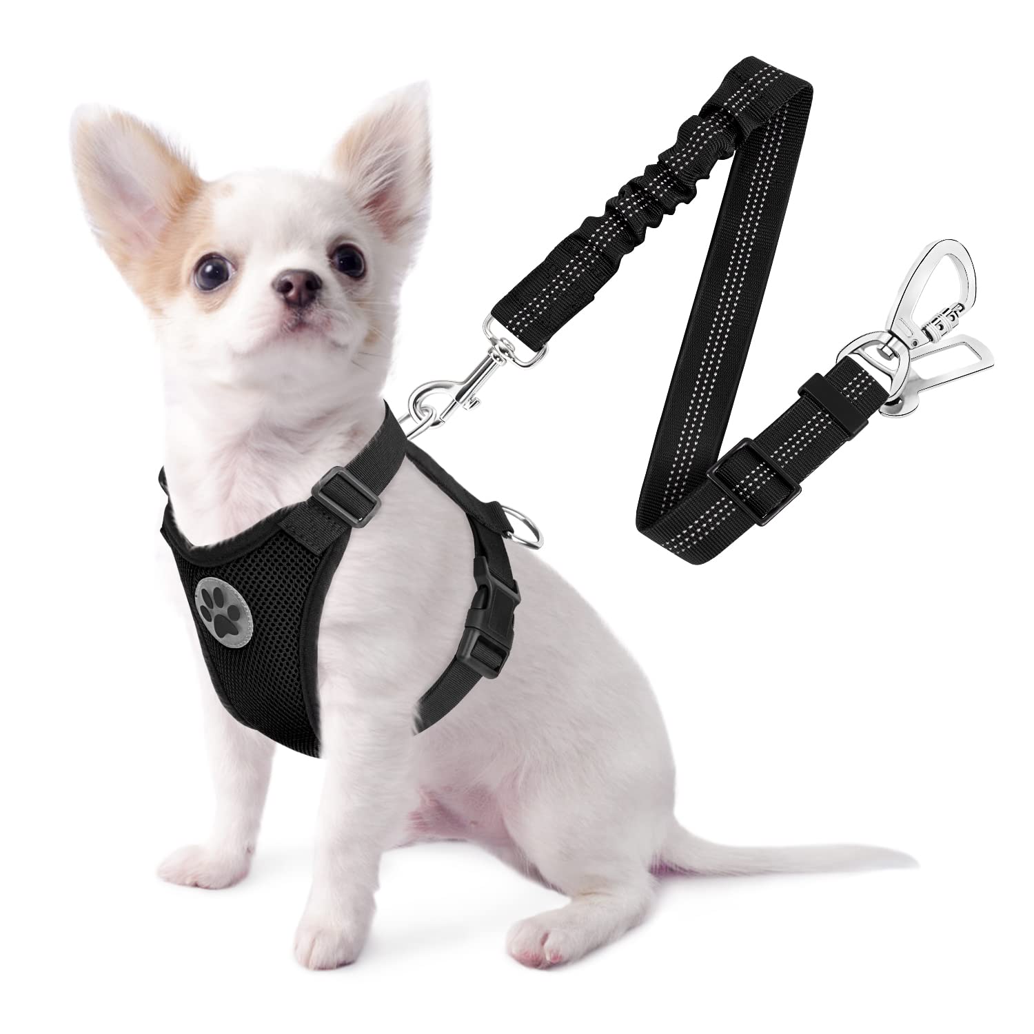SlowTon Breathable Dog Car Harness and Seat Belt Tether