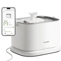 PETLIBRO Upgrade Cat Water Fountain Stainless Steel Tray, Dockstream 2 Cat Fountain Indoor, 3L/101oz Auto Cat Fountains for Drinking, App Monitoring Pet Water Fountain Dog, 5G WiFi Cat Water Dispenser