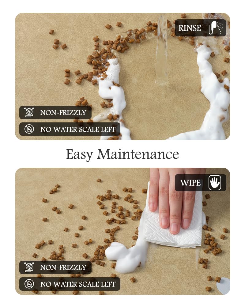 PADOOR Absorbent Pet Feeding Mat for Food and Water Bowls