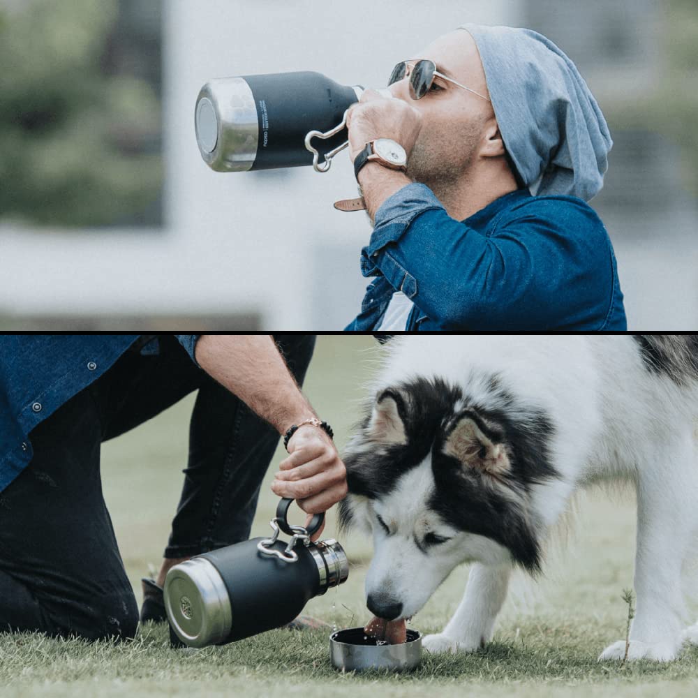 Asobu Buddy Insulated Dog Water Bottle with Storage Bowls