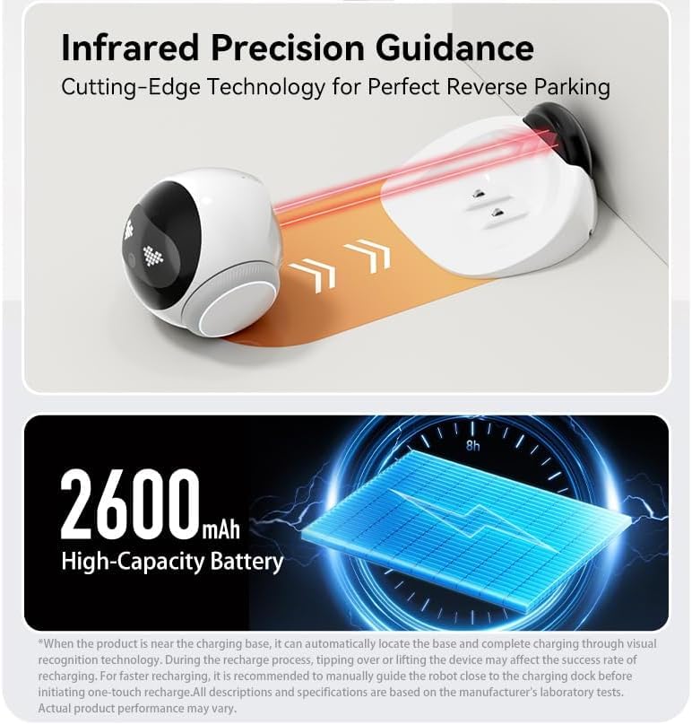 1080P Mobile Pet Camera Robot with Two-Way Audio