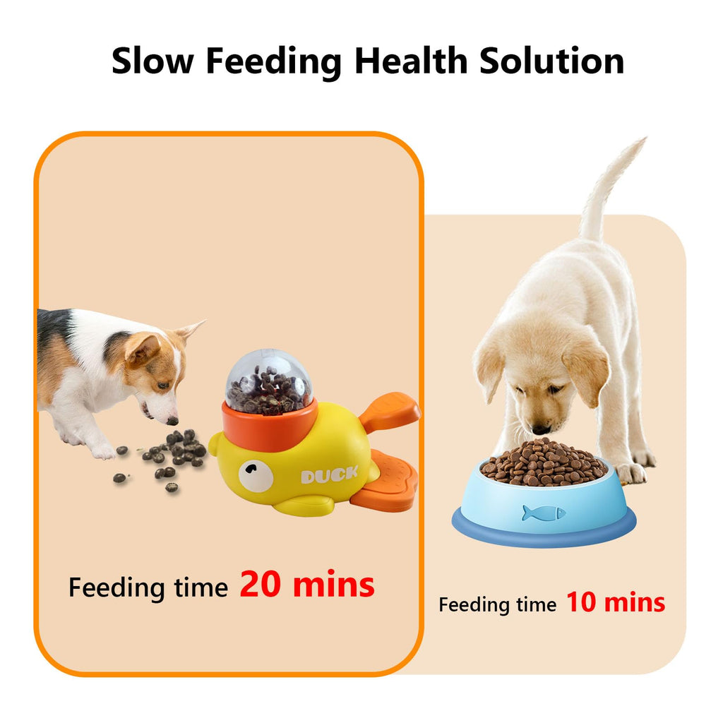 Interactive Duck Treat Puzzle Feeder for Cats and Small Dogs