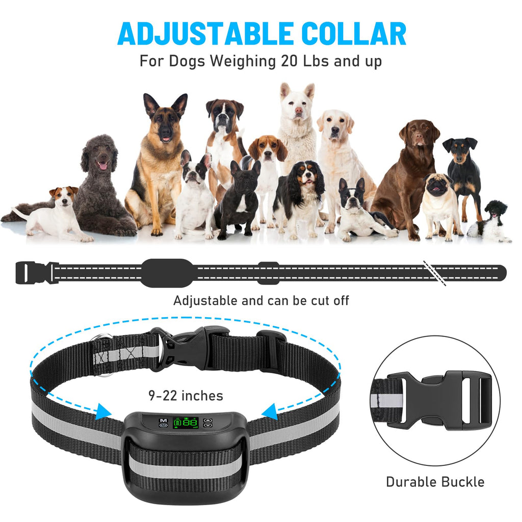 VOISTINO 2 in 1 GPS Wireless Dog Fence with Remote Training, Radius from 33 Yards to 1083 Yards, Electric Pet Containment Fence System, IPX6 Waterproof, Beep Vibration Shock, for Dogs 18+ Lbs