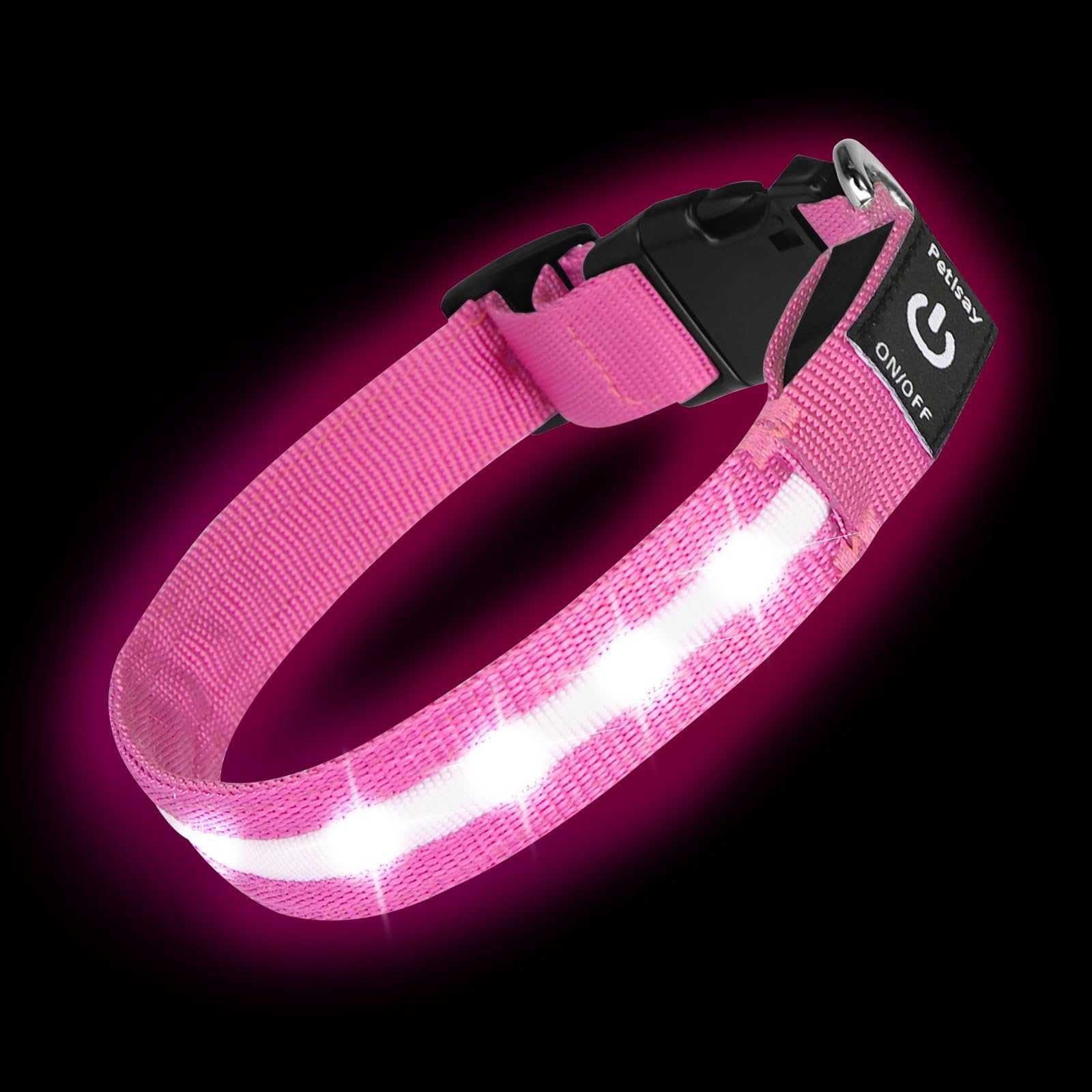 Super Bright USB-C Rechargeable LED Dog Safety Collar
