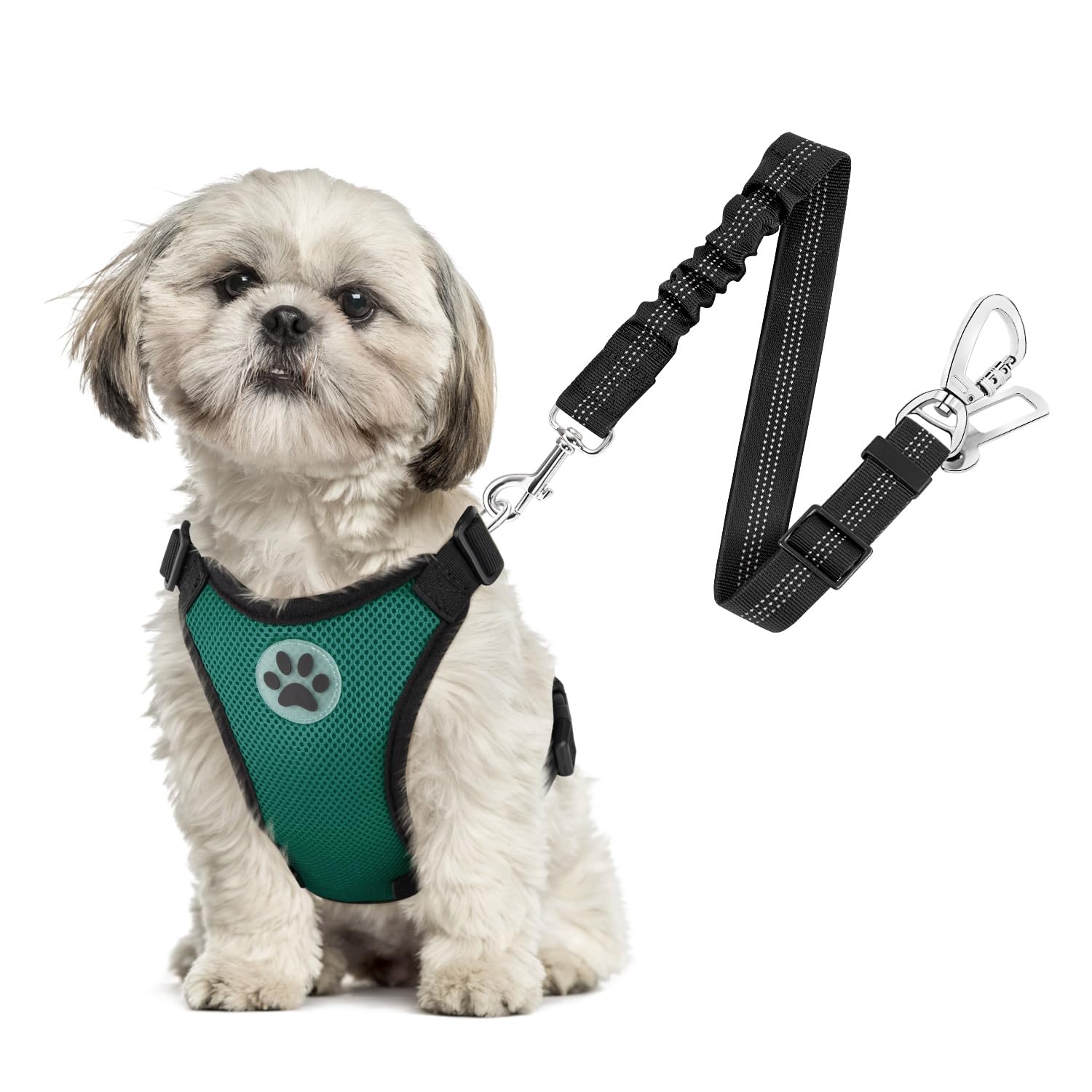 SlowTon Breathable Dog Car Harness and Seat Belt Tether