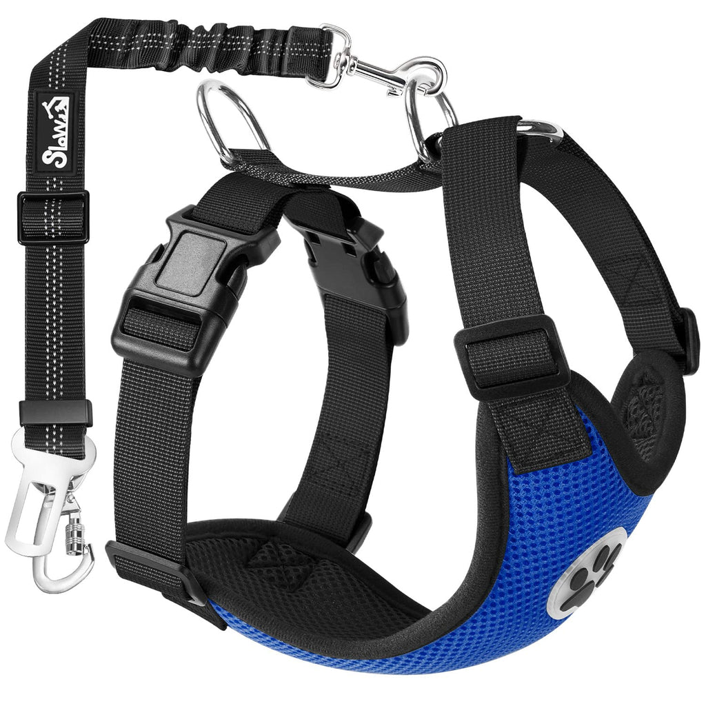 SlowTon Breathable Dog Car Harness and Seat Belt Tether