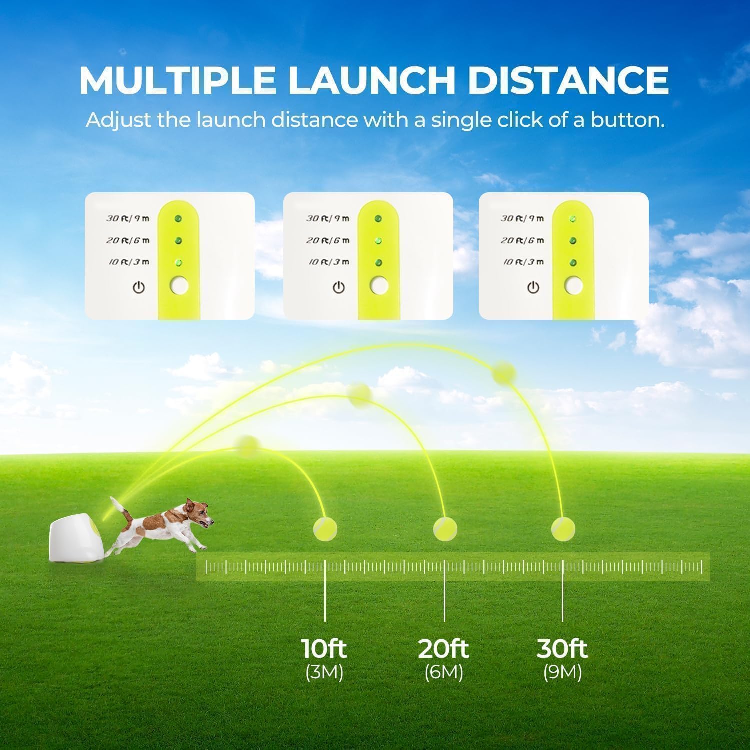 AFP Automatic Dog Ball Launcher with 3 Fetch Balls
