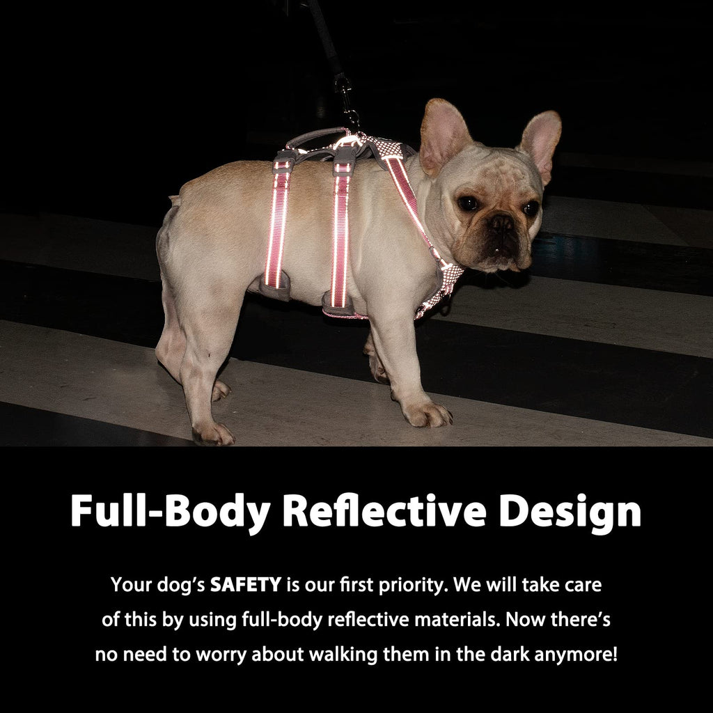 Huntboo Escape-Proof Reflective Dog Harness with Handle