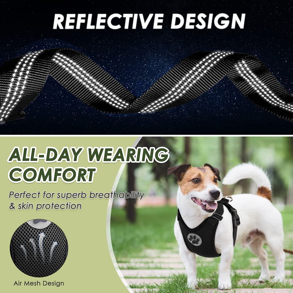 SlowTon Breathable Dog Car Harness and Seat Belt Tether