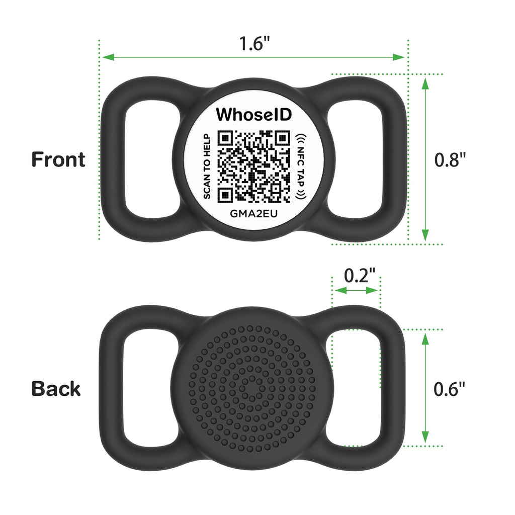 WhoseID Personalized QR Code and NFC Pet ID Tag