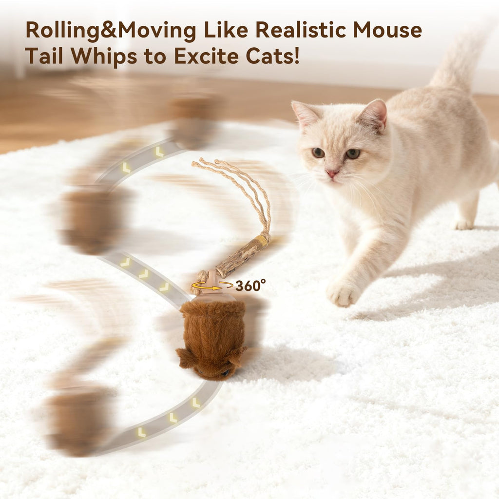 Migipaws MigiMouse 360° Rolling Interactive Cat Toy