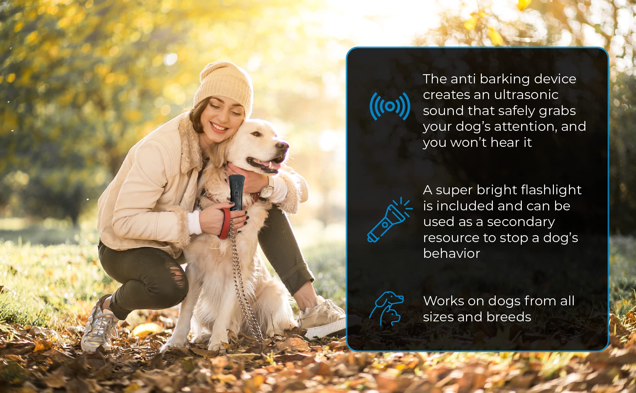 Bark Begone Ultrasonic Dog Bark Deterrent & Behavior Corrector - Stop Barking, Jumping, Aggression Without Yelling