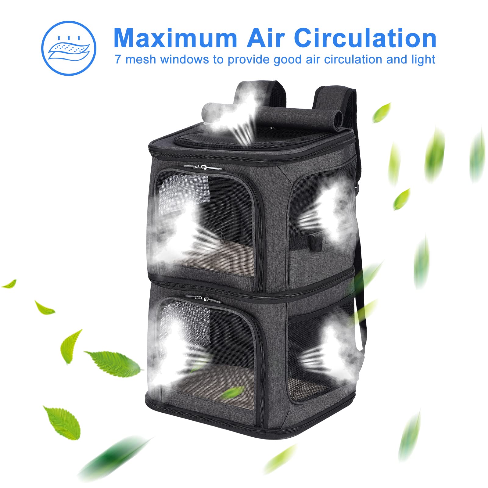 VOISTINO 2-in-1 Double Pet Carrier Backpack