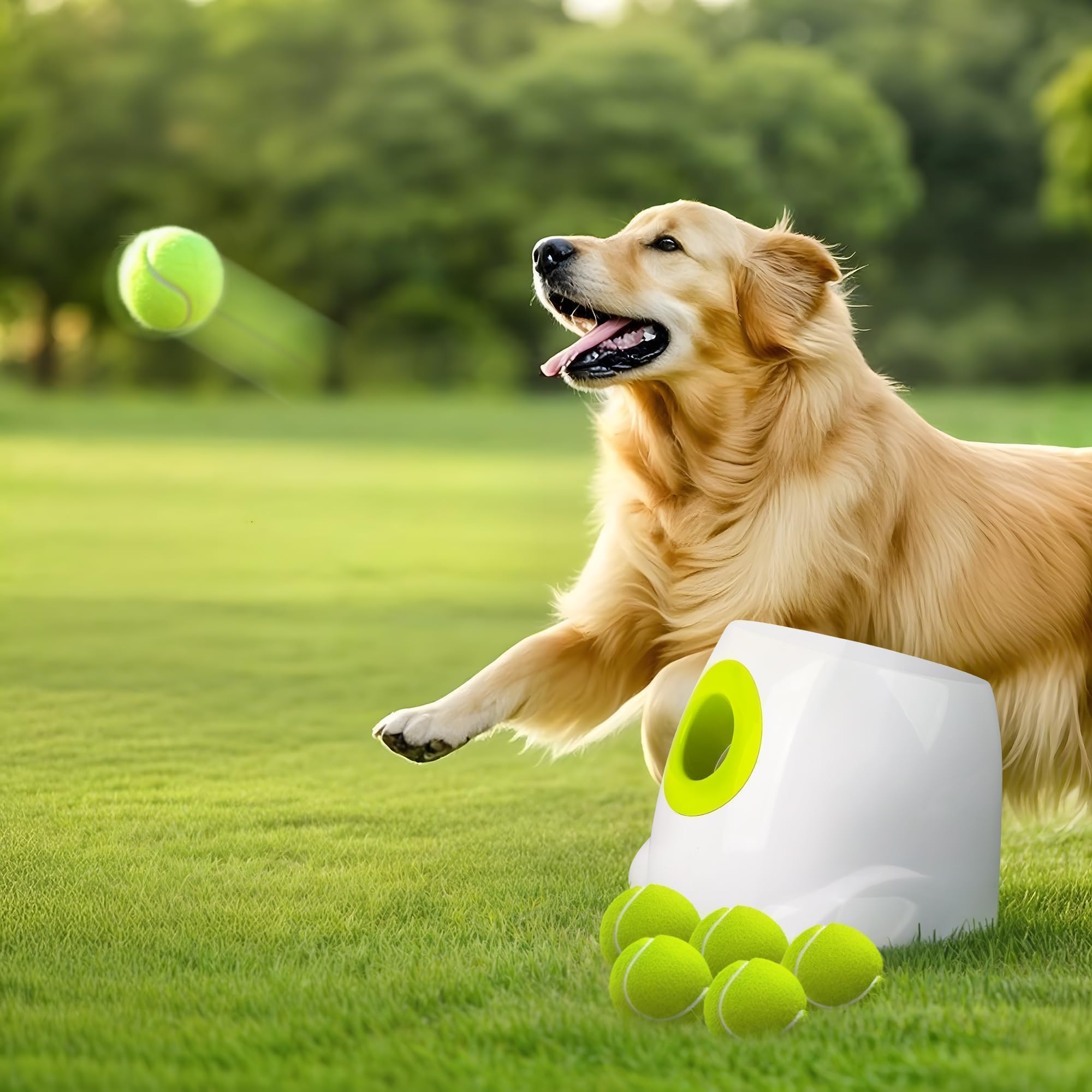 AFP Automatic Dog Ball Launcher with 3 Fetch Balls
