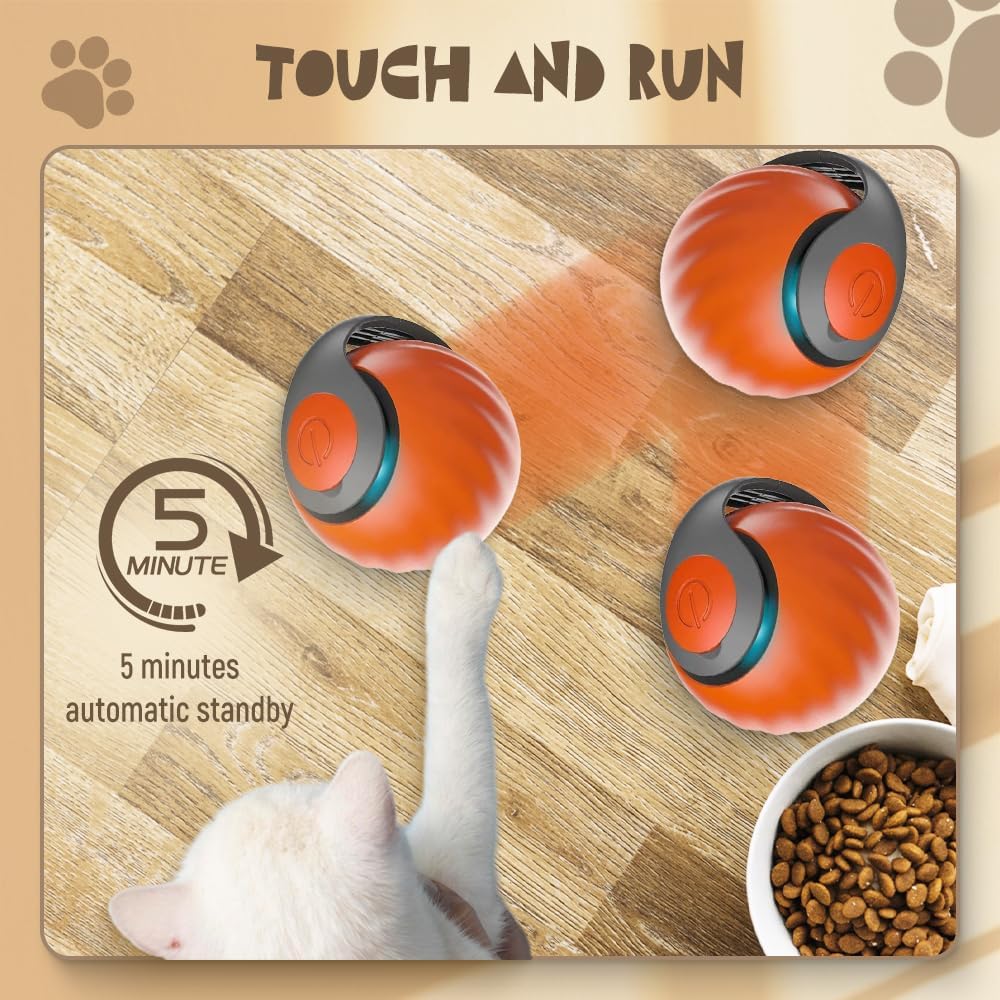 AULCTR Speedy 3.0 Rechargeable Rolling Tail Cat Toy