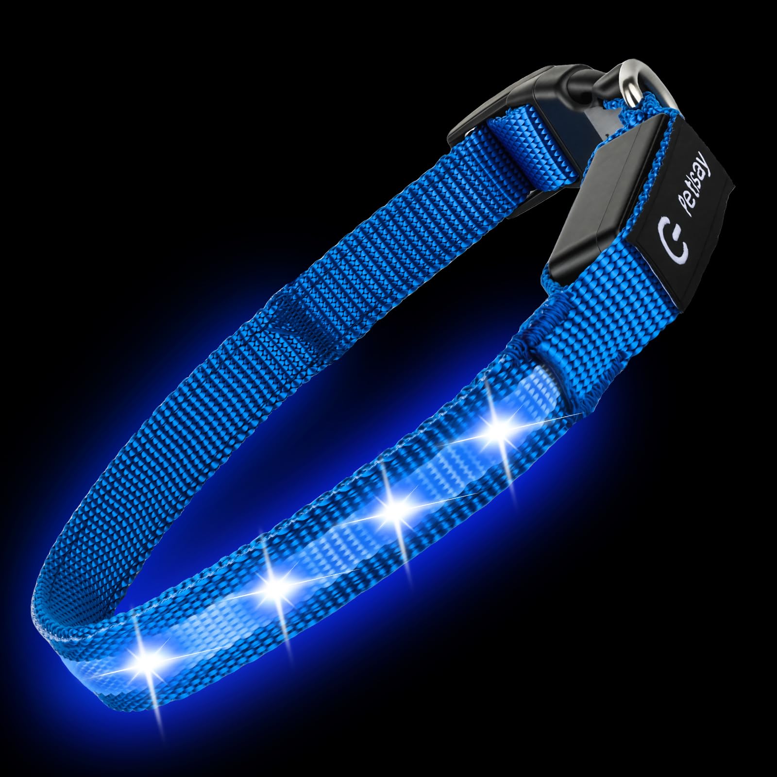 Super Bright USB-C Rechargeable LED Dog Safety Collar