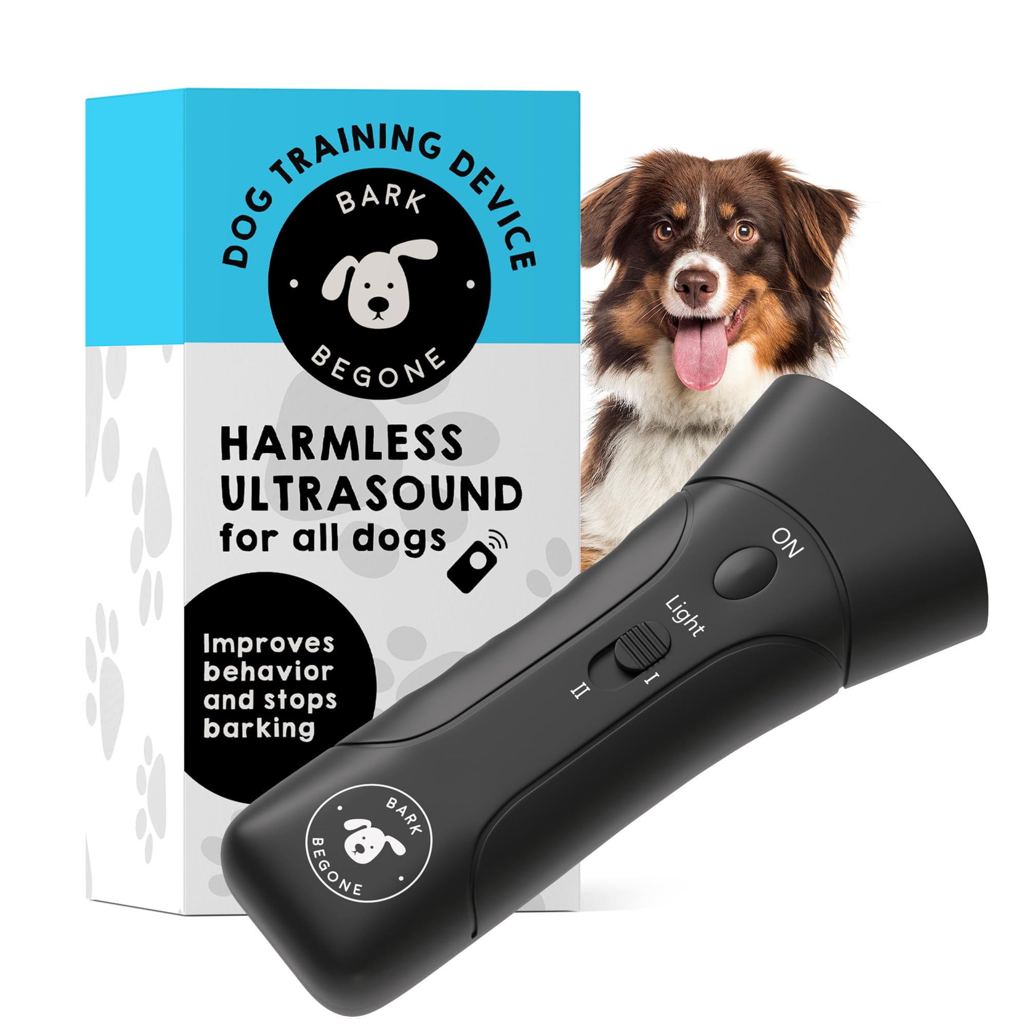 Bark Begone Ultrasonic Dog Bark Deterrent & Behavior Corrector - Stop Barking, Jumping, Aggression Without Yelling
