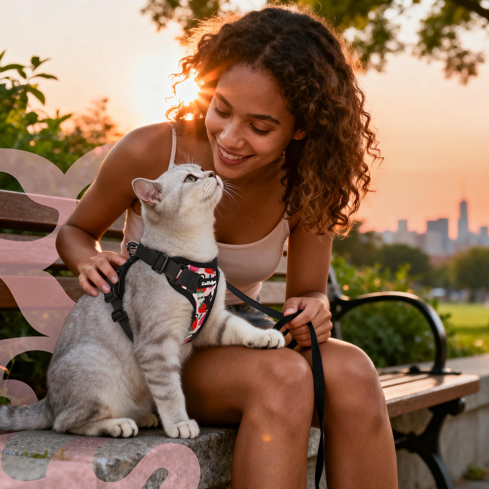 Rabbitgoo Adjustable Cat Harness and Leash Set