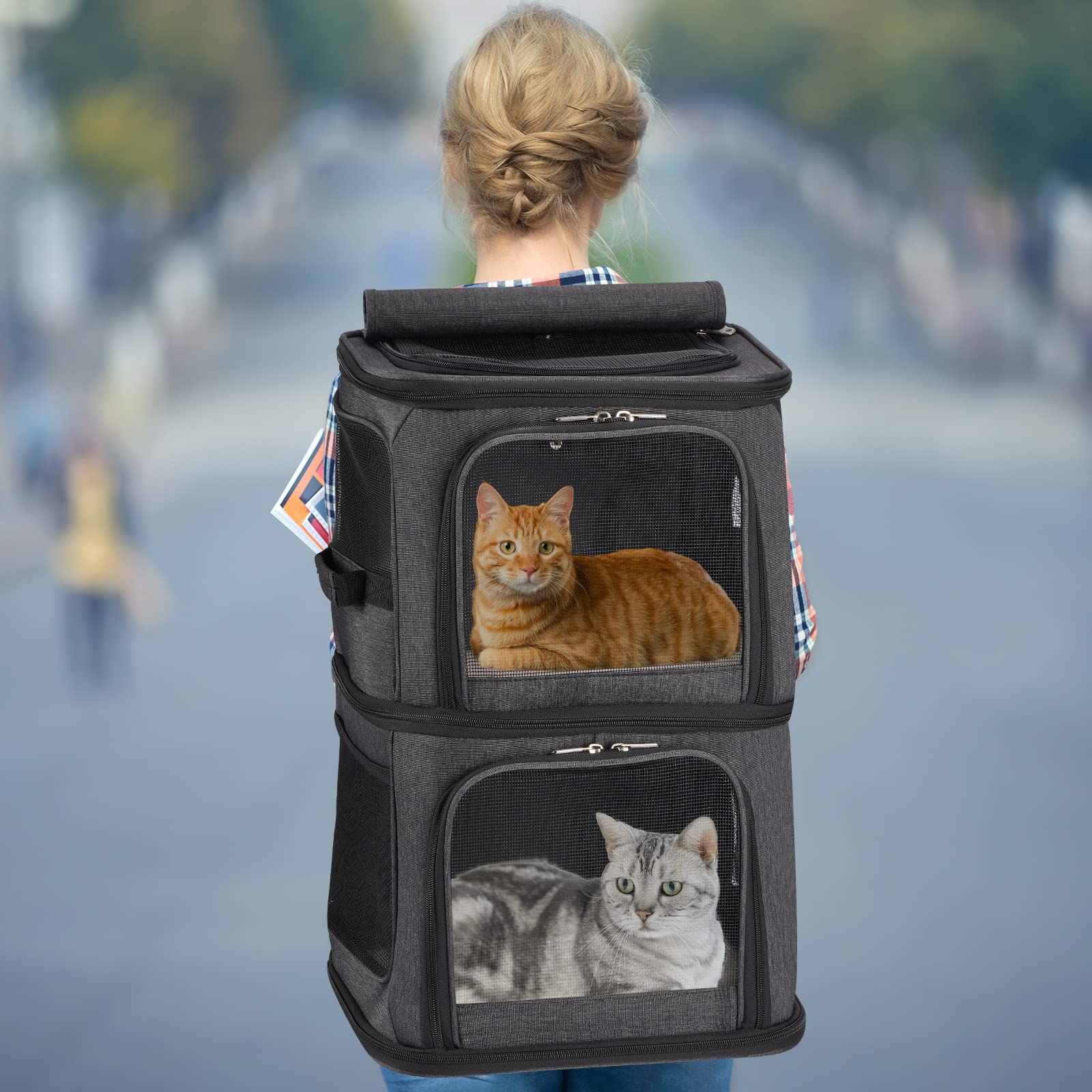 VOISTINO 2-in-1 Double Pet Carrier Backpack