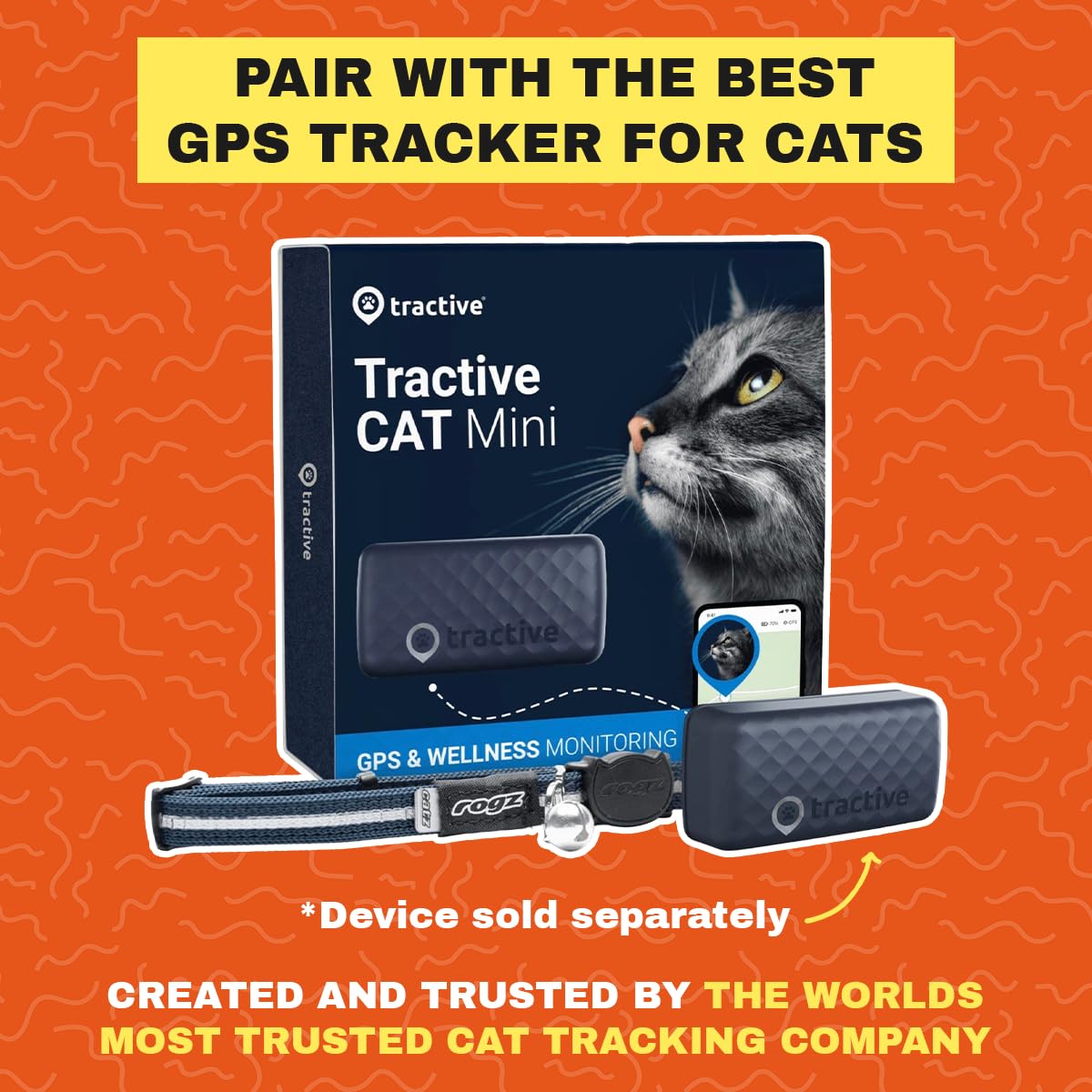 Travel Cat Pathfinder Escape-Proof GPS Tracker Harness