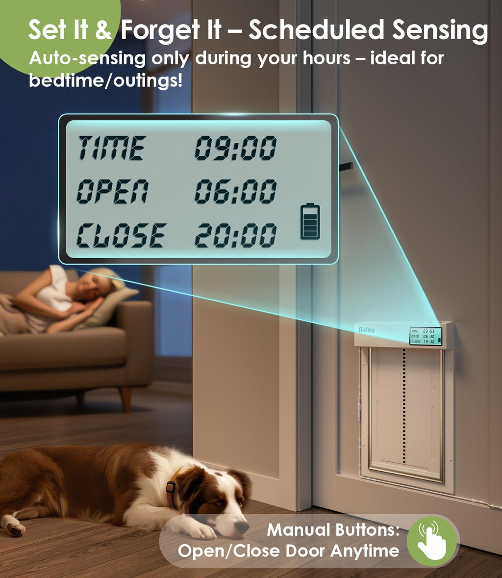 Automatic Dog Door for Door with Collar Sensor