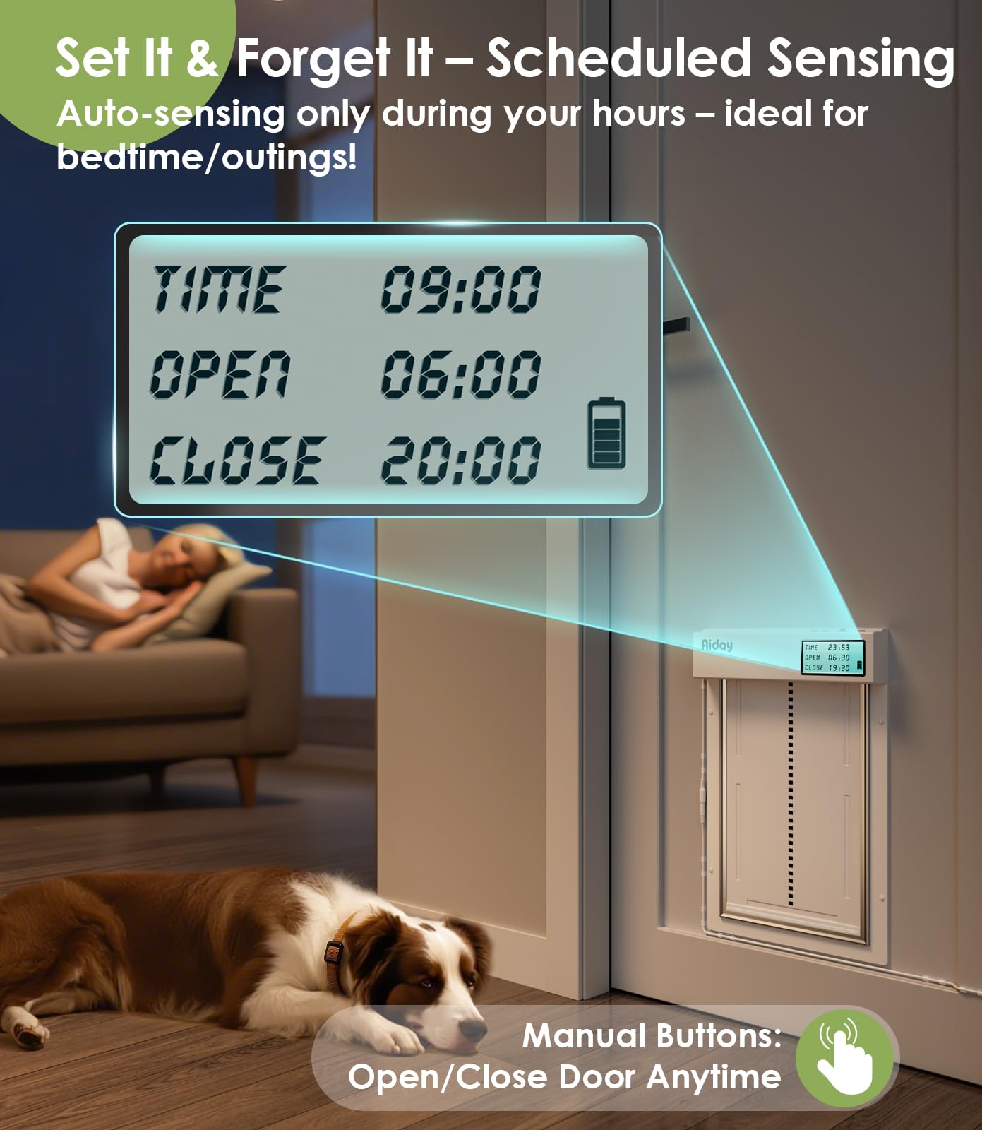 Automatic Dog Door for Door with Collar Sensor