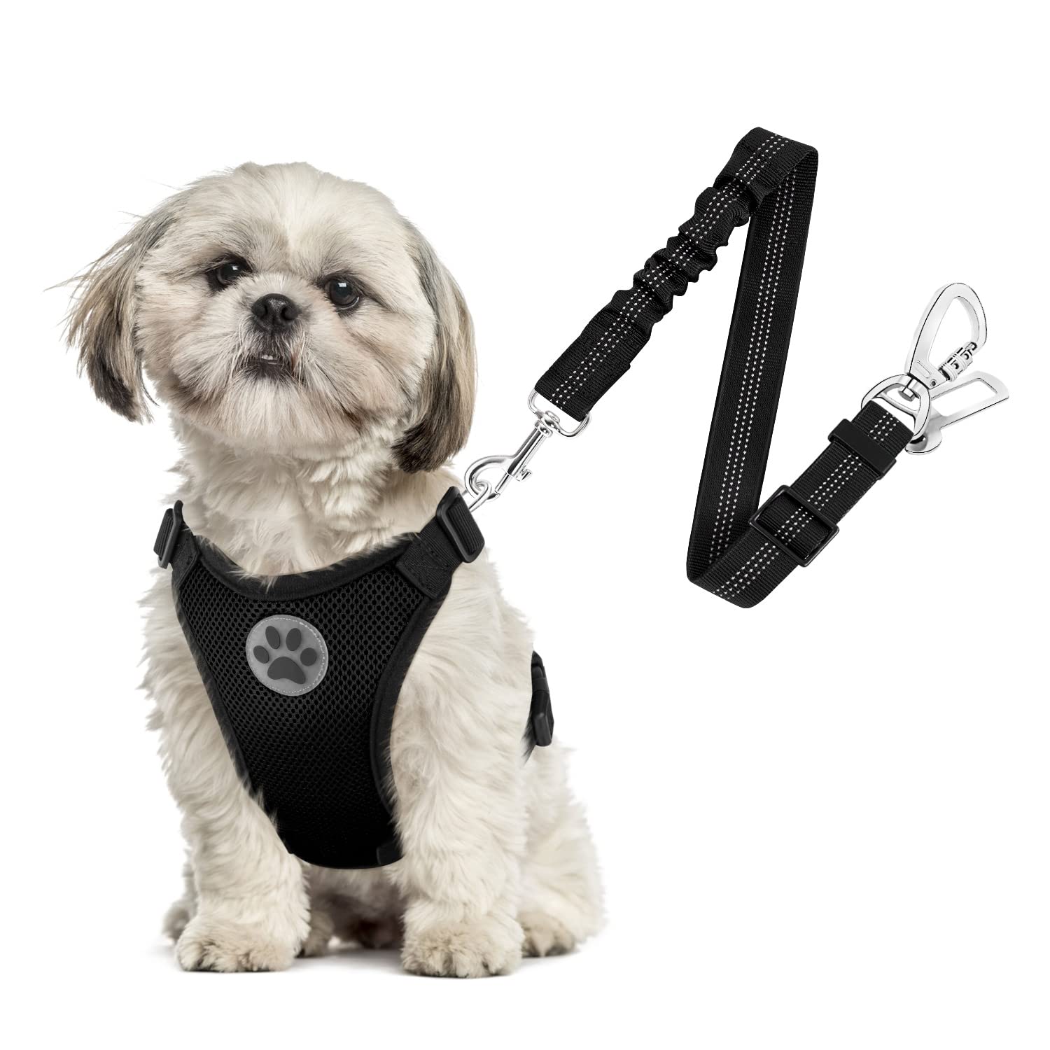 SlowTon Breathable Dog Car Harness and Seat Belt Tether
