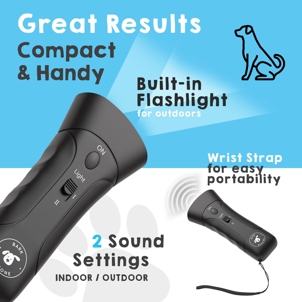 Bark Begone Ultrasonic Dog Bark Deterrent & Behavior Corrector - Stop Barking, Jumping, Aggression Without Yelling