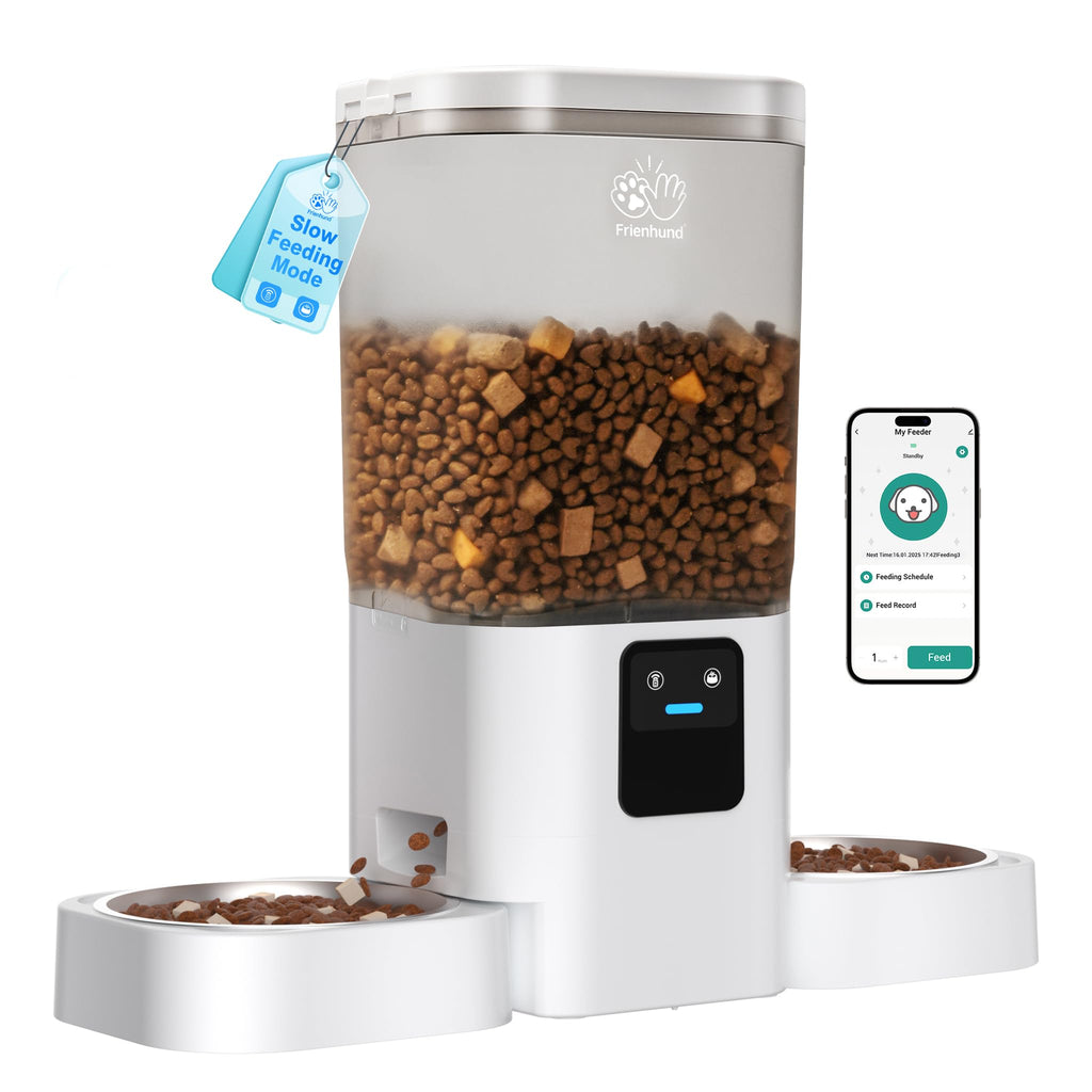 Frienhund Automatic Cat Feeder: Automatic Dog Feeder-7L Auto Cat Food Dispenser