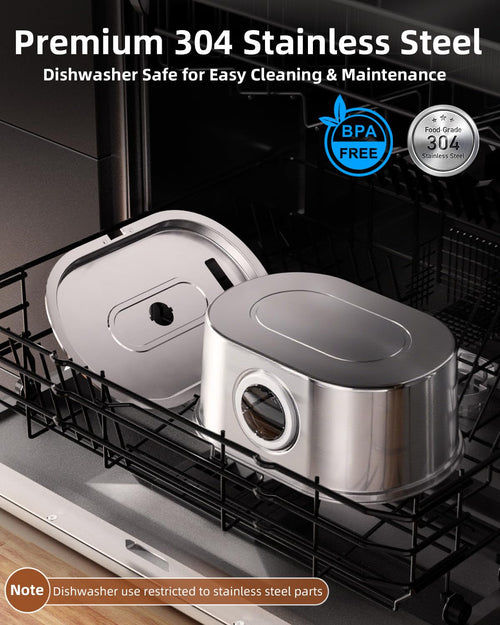 3.2L Stainless Steel Cat Water Fountain with Dual Spouts