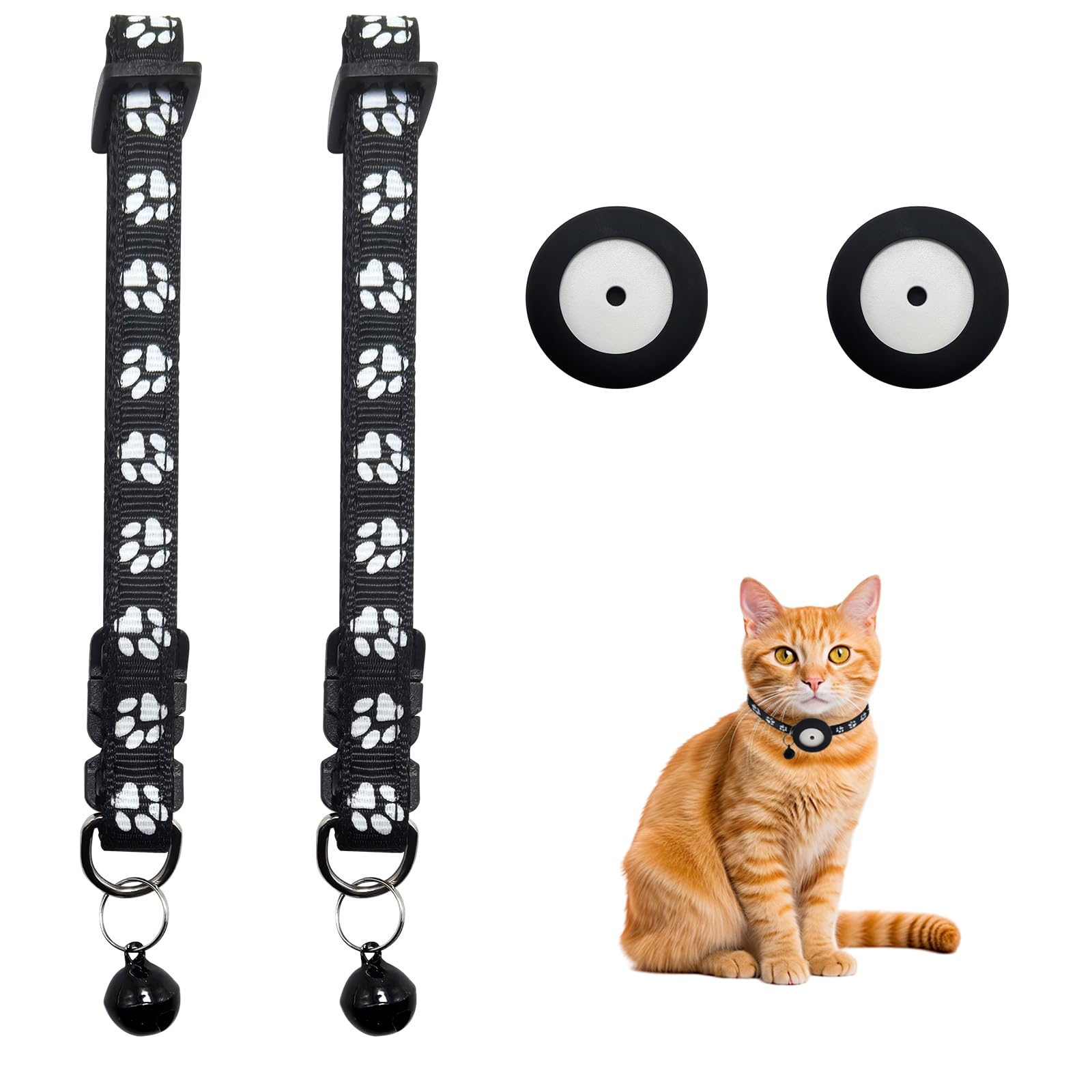 Smart Cat Door for Interior & Exterior, RFID Cat Pet Door with 3 Collar Sensor Keys & 1 Remote Control & 4 Way Locking Cat Flap with Collar Sensors Activated Opening CatDoor (Black)