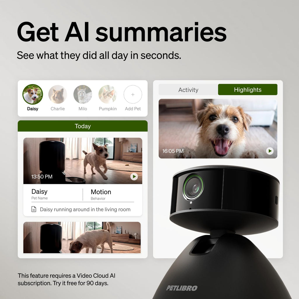 PETLIBRO 360° AI Pet Camera with Multi-Pet Recognition