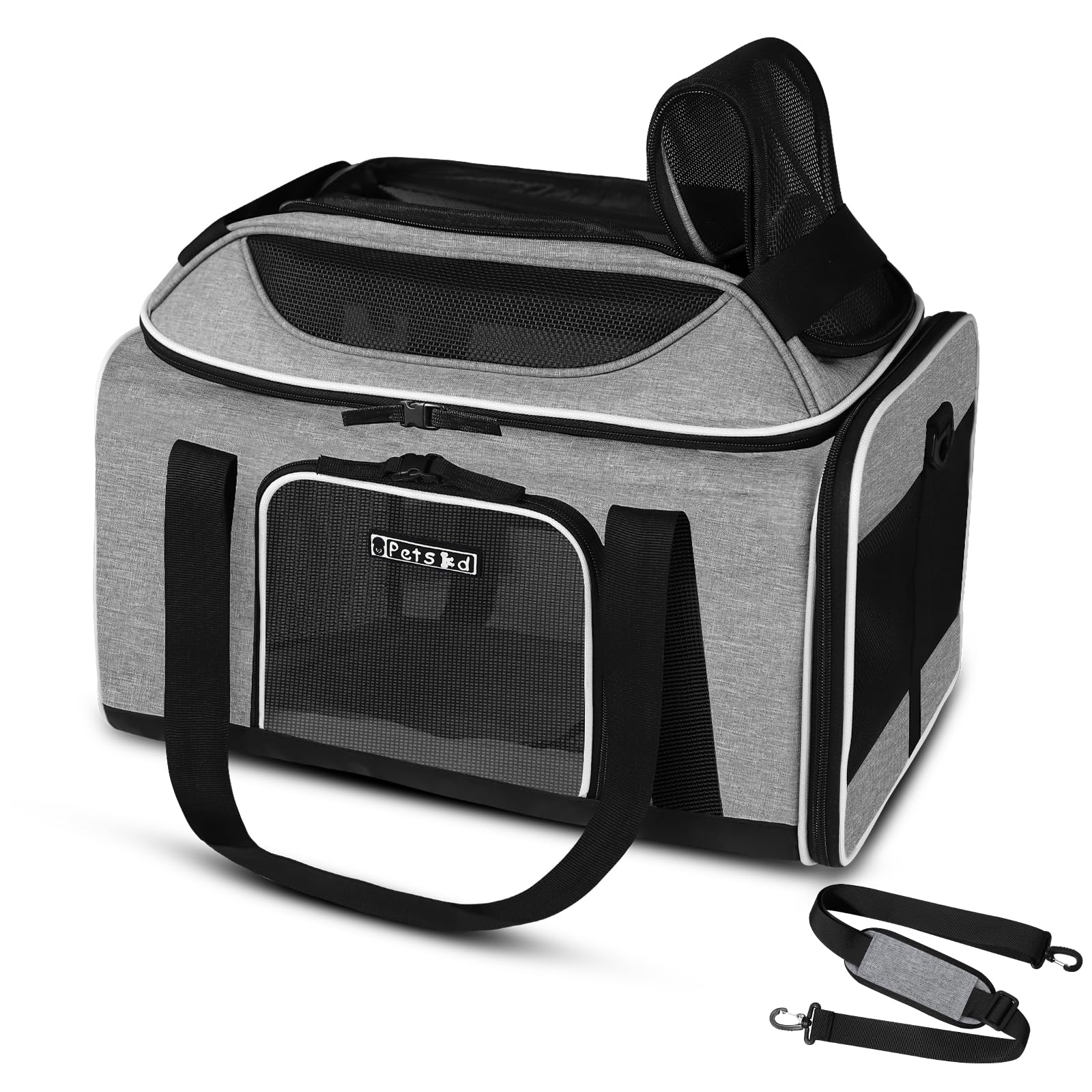 Petskd Top-Expandable Airline-Approved Small Pet Carrier