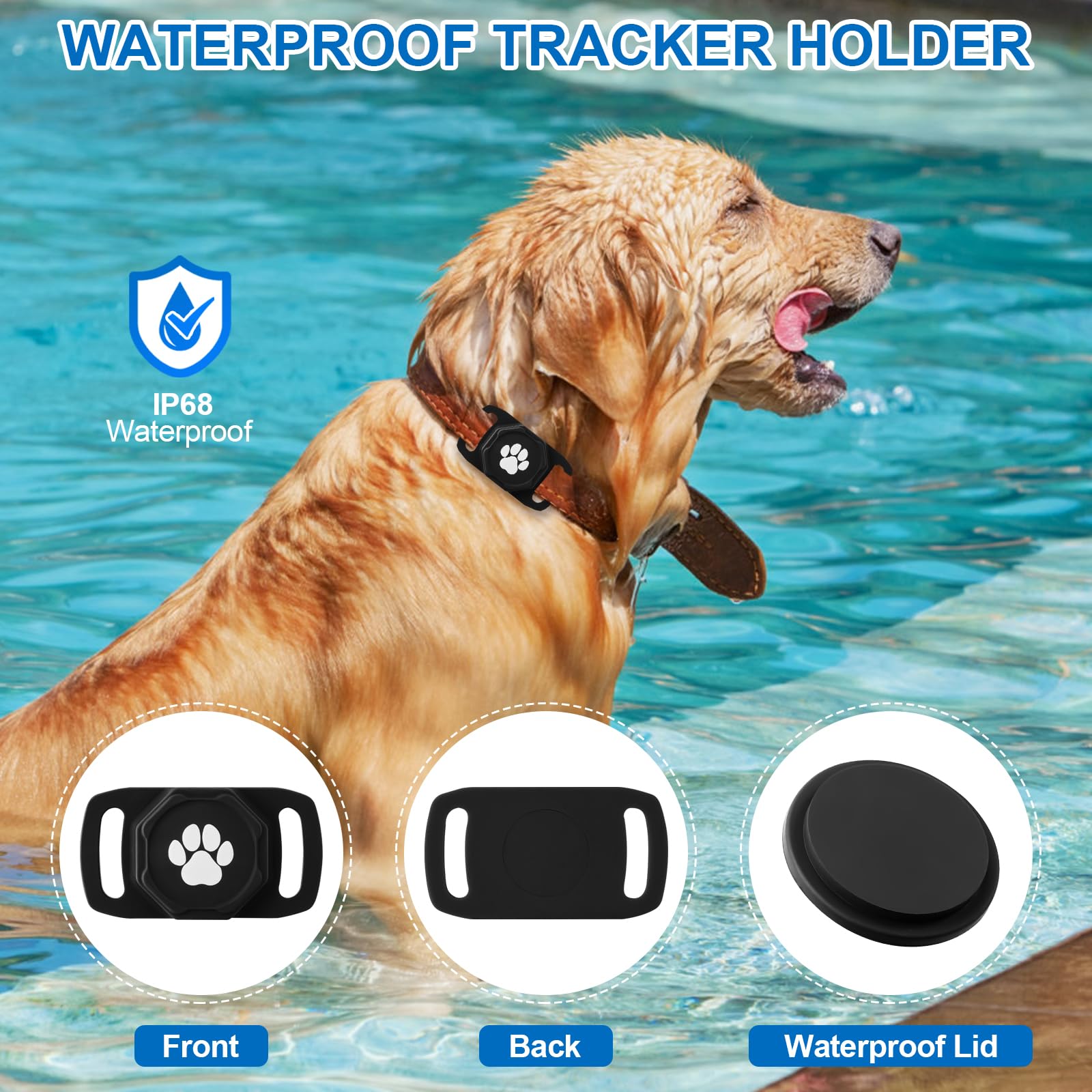 Smart Pet Tracker for Collar - Dog Trackers Pet Location Tracker with Holder