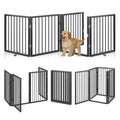 Vantas Folding No-Assembly Metal Pet Gate 24" Wide, 30" Tall Dog Gate, Freestanding Wire Pet Gate Dog Door