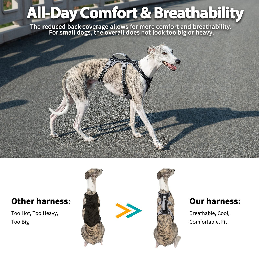 Huntboo Escape-Proof Reflective Dog Harness with Handle